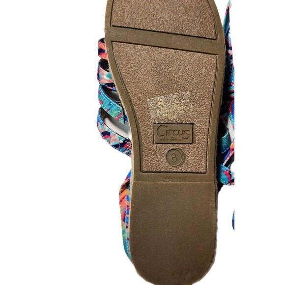 Circus Sam Edelman NWT Tropical Ankle Wrap Sandals Sz 8 Espadrille Style - Picture 11 of 14